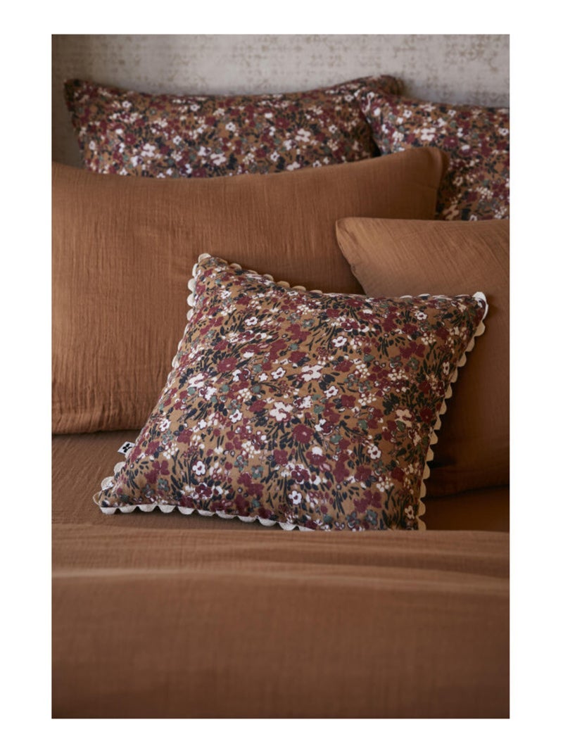 Coussin - L'effet papillon - 100% gaze de coton 125 gr/m² Camel - Kiabi