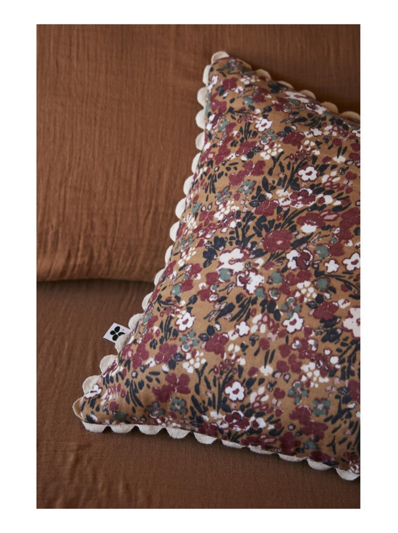 Coussin - L'effet papillon - 100% gaze de coton 125 gr/m² Camel - Kiabi
