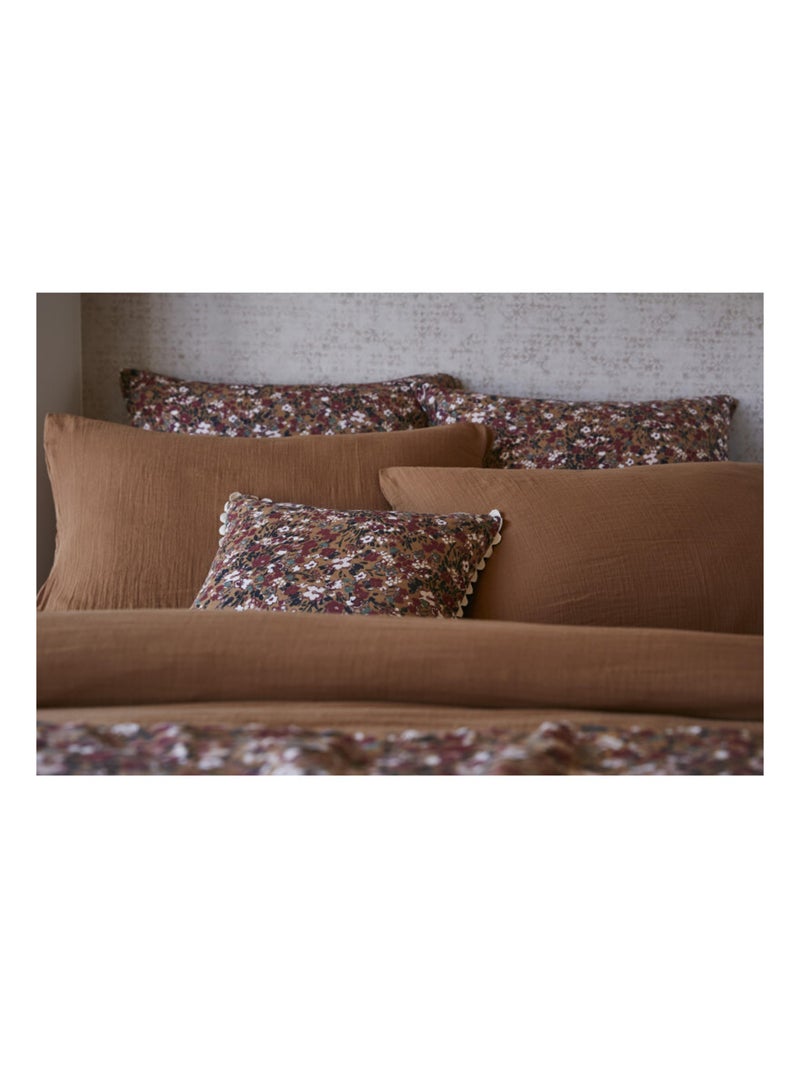 Coussin - L'effet papillon - 100% gaze de coton 125 gr/m² Camel - Kiabi