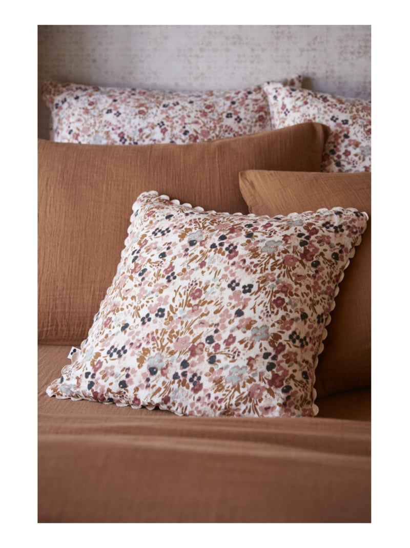 Coussin - L'effet papillon - 100% gaze de coton 125 gr/m² Gris taupe - Kiabi