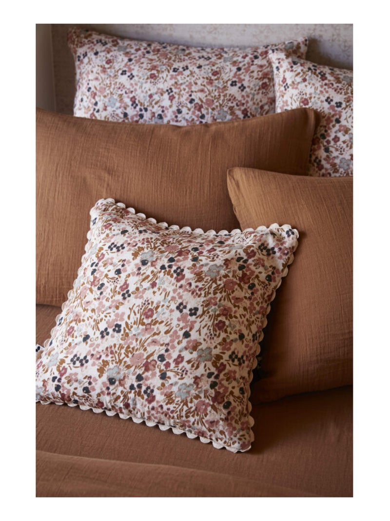 Coussin - L'effet papillon - 100% gaze de coton 125 gr/m² Gris taupe - Kiabi