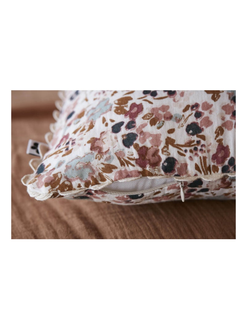 Coussin - L'effet papillon - 100% gaze de coton 125 gr/m² Gris taupe - Kiabi