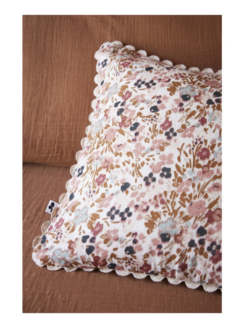 Coussin - L'effet papillon - 100% gaze de coton 125 gr/m² Gris taupe - Kiabi