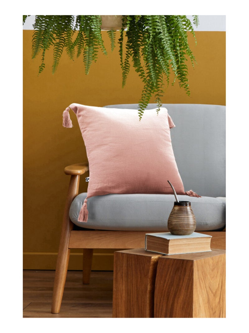 Coussin - L'effet papillon - 100% gaze de coton 125 gr/m² Peche - Kiabi