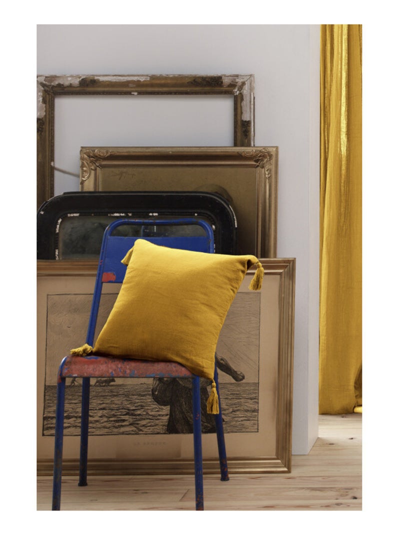 Coussin - L'effet papillon - 100% gaze de coton 125 gr/m² Safran - Kiabi