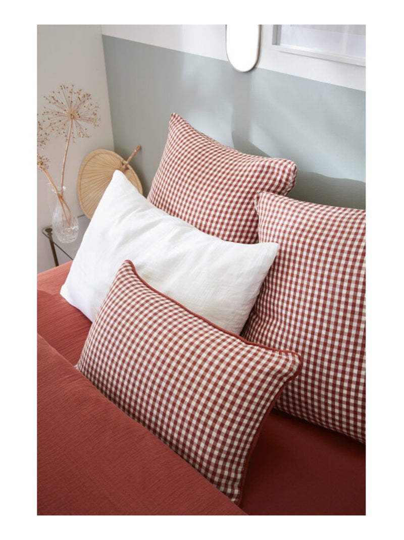 Coussin - L'effet papillon - 100% gaze de coton 125 gr/m² Terracotta - Kiabi