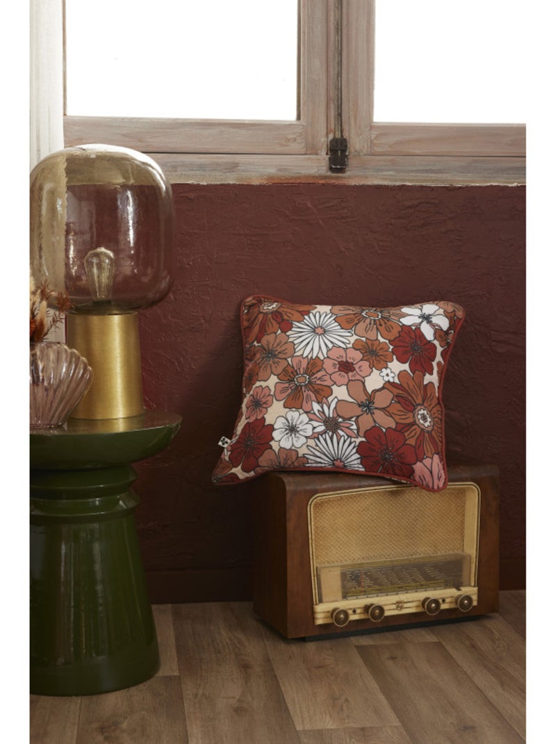 Coussin - L'effet papillon - 100% gaze de coton 125 gr/m² Terracotta - Kiabi