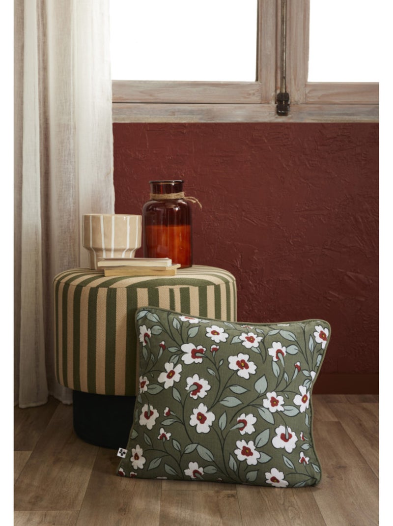 Coussin - L'effet papillon - 100% gaze de coton 125 gr/m² Vert chèvrefeuille - Kiabi