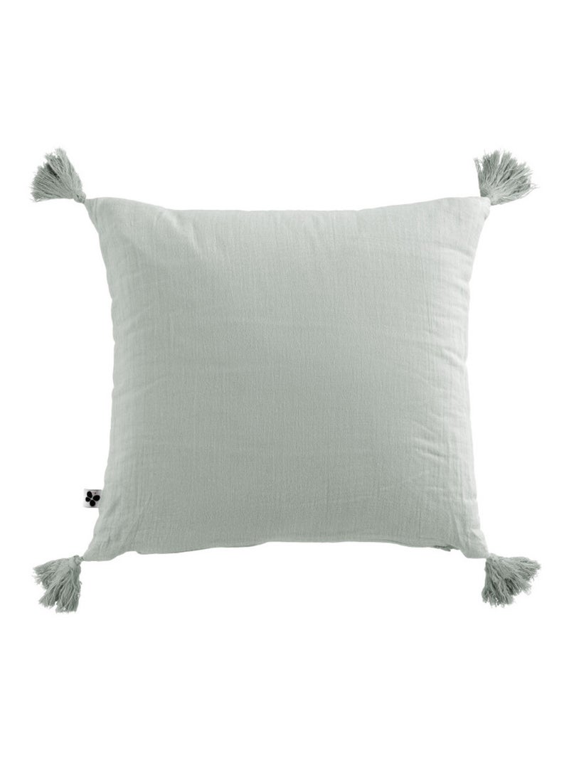 Coussin - L'effet papillon - 100% gaze de coton 125 gr/m² Vert tilleul - Kiabi