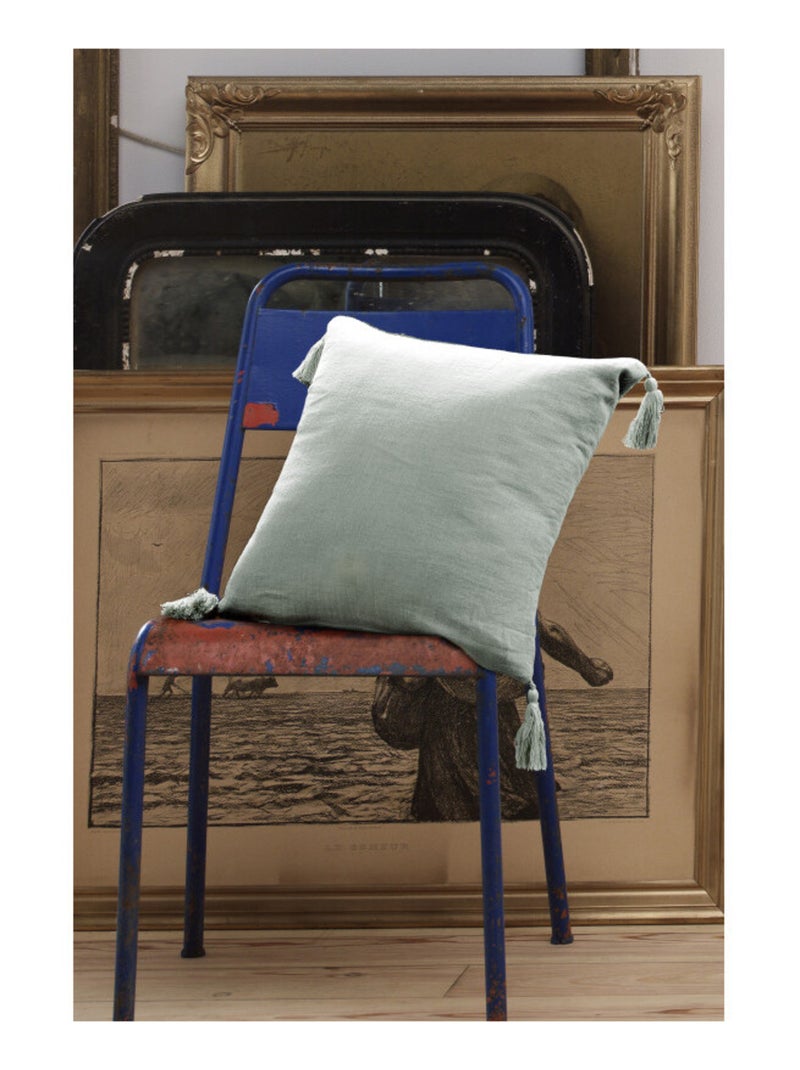 Coussin - L'effet papillon - 100% gaze de coton 125 gr/m² Vert tilleul - Kiabi