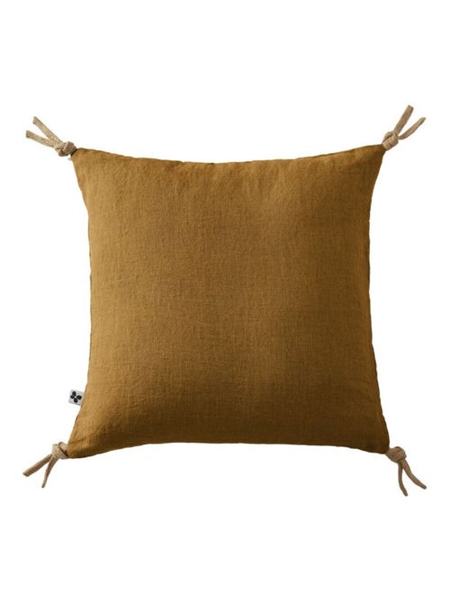Coussin - L'effet papillon - 100% Lin lavé - Kiabi