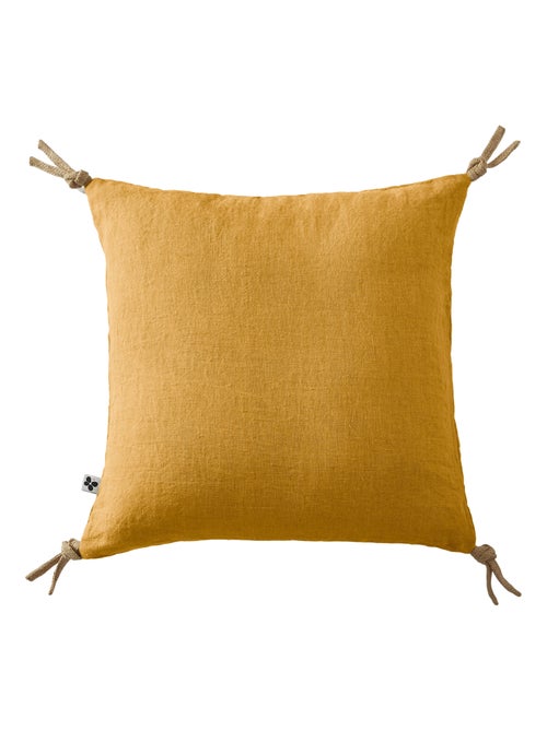 Coussin - L'effet papillon - 100% Lin lavé - Kiabi