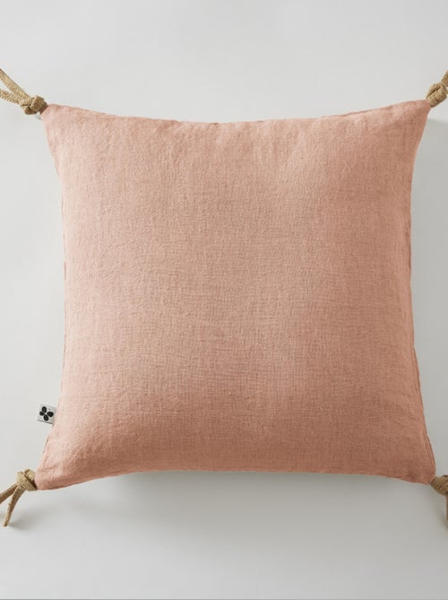 Coussin - L'effet papillon - 100% Lin lavé - Kiabi
