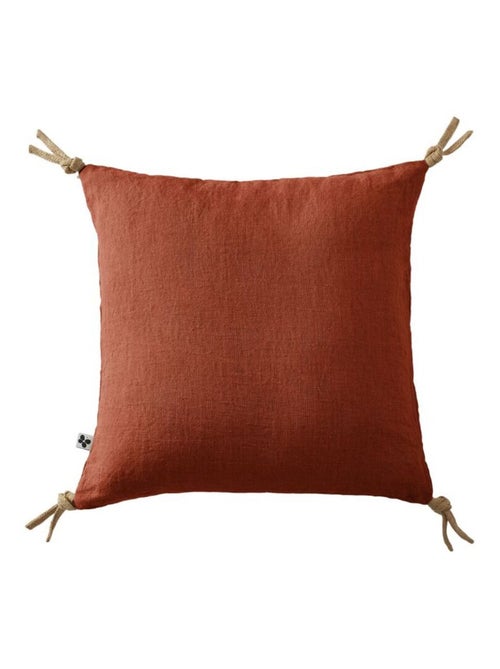 Coussin - L'effet papillon - 100% Lin lavé - Kiabi