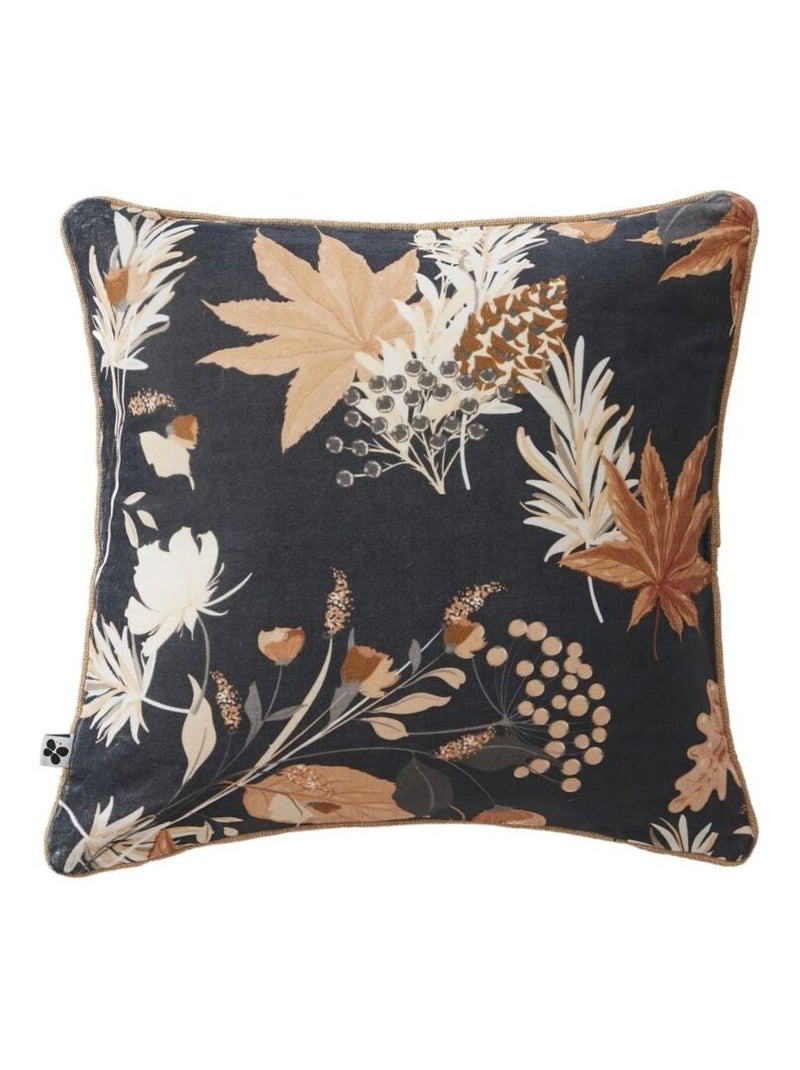 Coussin - L'effet papillon - 100% Velours de coton Noir - Kiabi