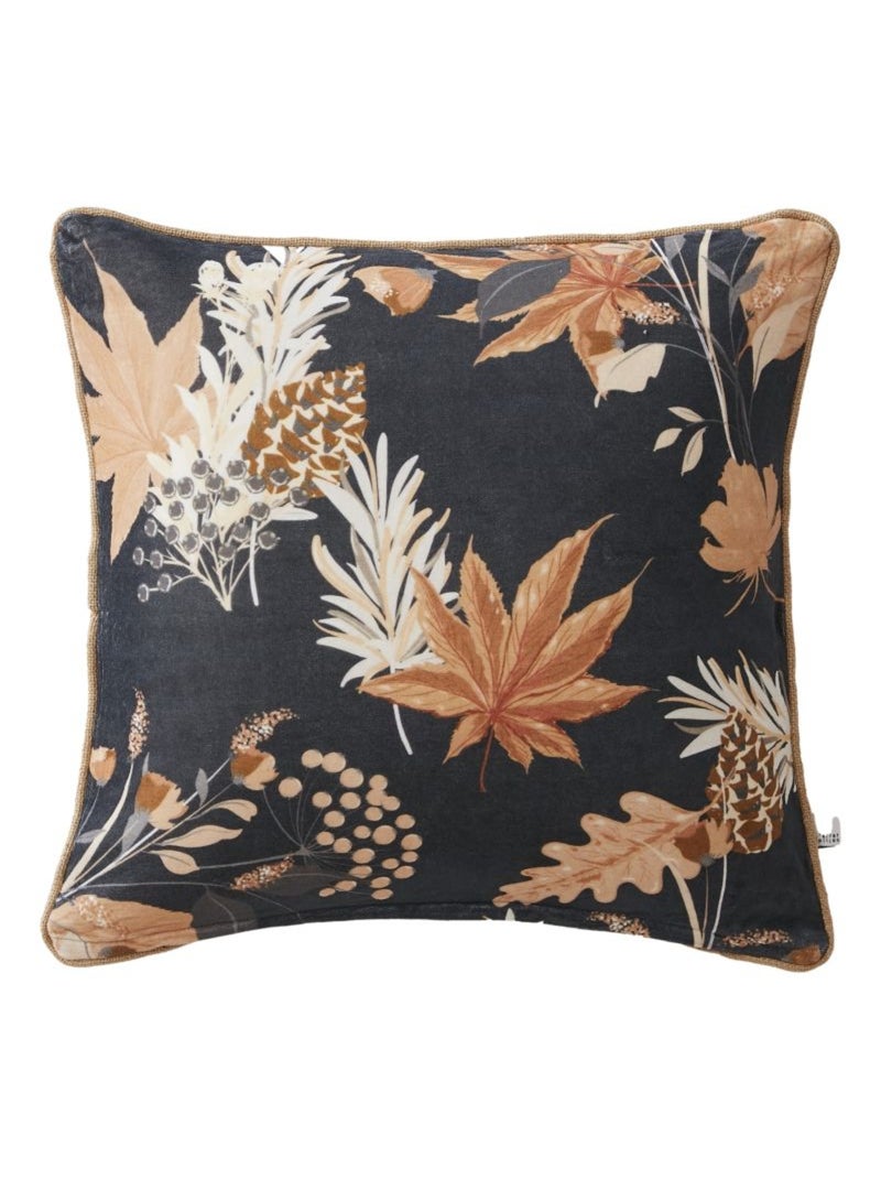 Coussin - L'effet papillon - 100% Velours de coton Noir - Kiabi