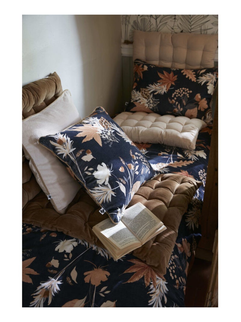 Coussin - L'effet papillon - 100% Velours de coton Noir - Kiabi