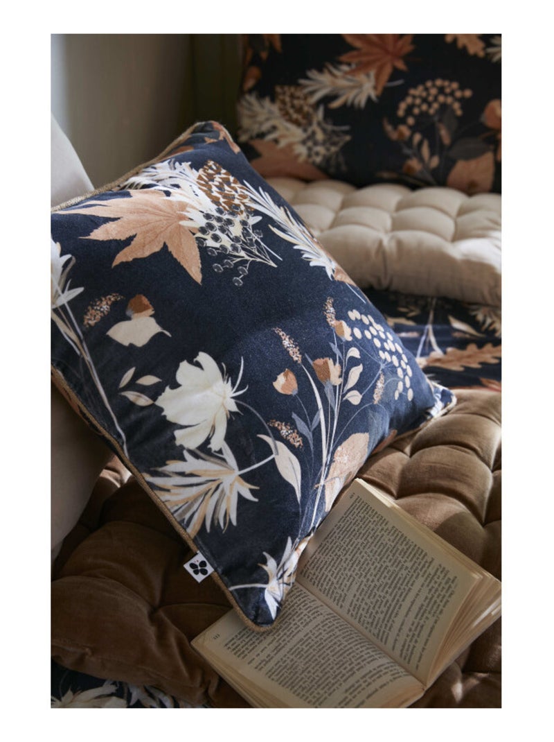 Coussin - L'effet papillon - 100% Velours de coton Noir - Kiabi