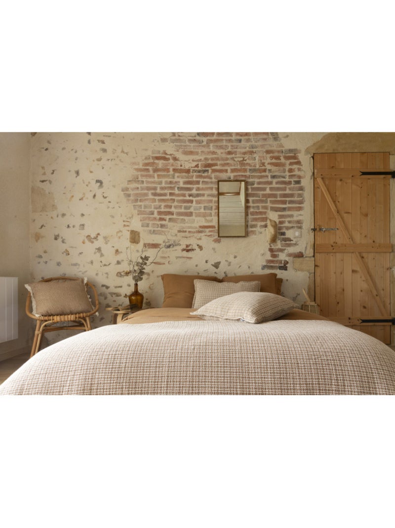 Coussin - L'effet papillon - Coton : 385 gr/m² - Filling 520 gr Beige - Kiabi