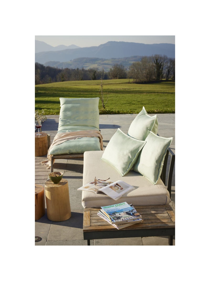 Coussin - L'effet papillon - Coton Bleu azur - Kiabi