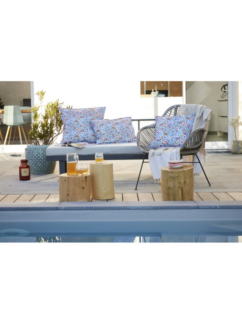 Coussin - L'effet papillon - Coton Bleu canard - Kiabi