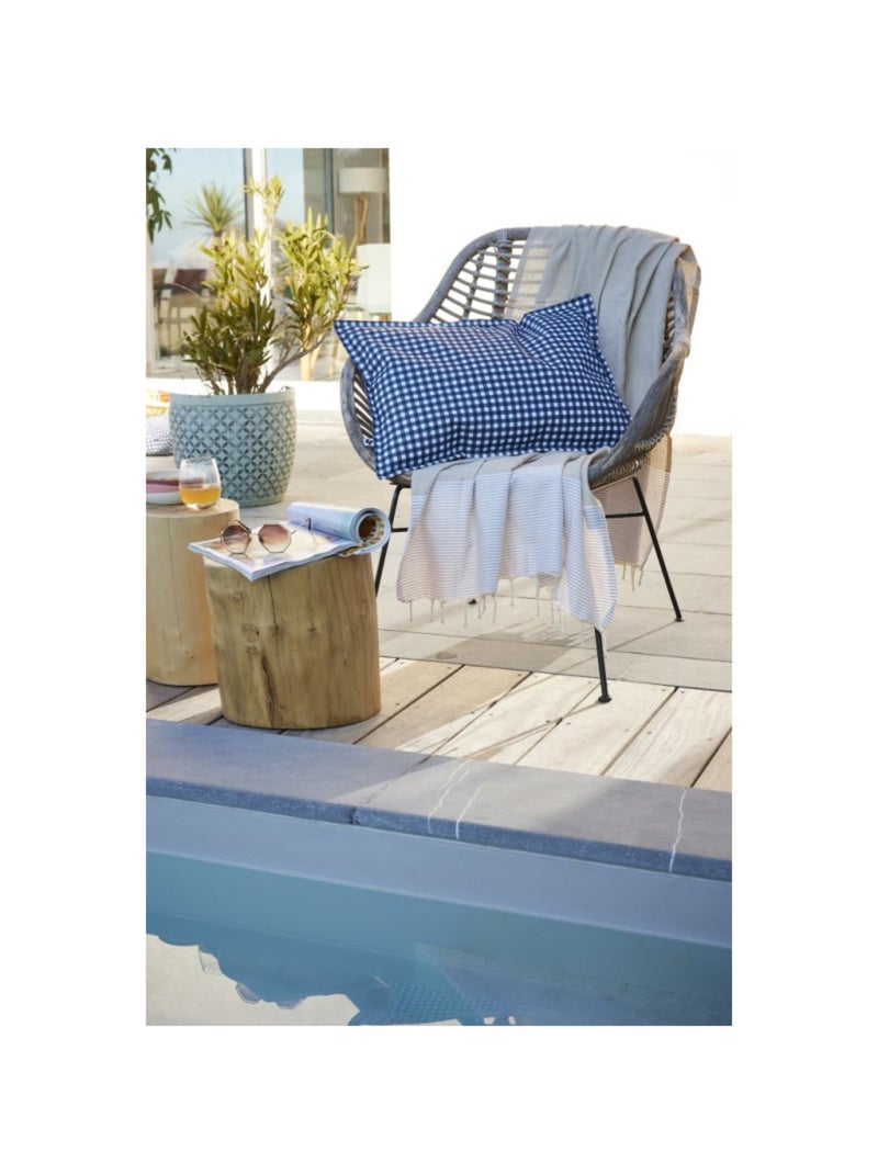 Coussin - L'effet papillon - Coton Bleu nuit - Kiabi