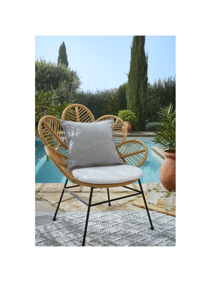 Coussin - L'effet papillon - Coton Gris moyen - Kiabi