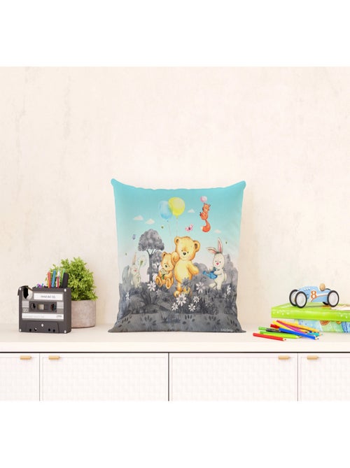 Coussin - ourson, renard, lapin en noir et blanc - 40x40 cm - Kiabi Coussin - ourson, renard, lapin en noir et blanc - 40x40 cm - Kiabi