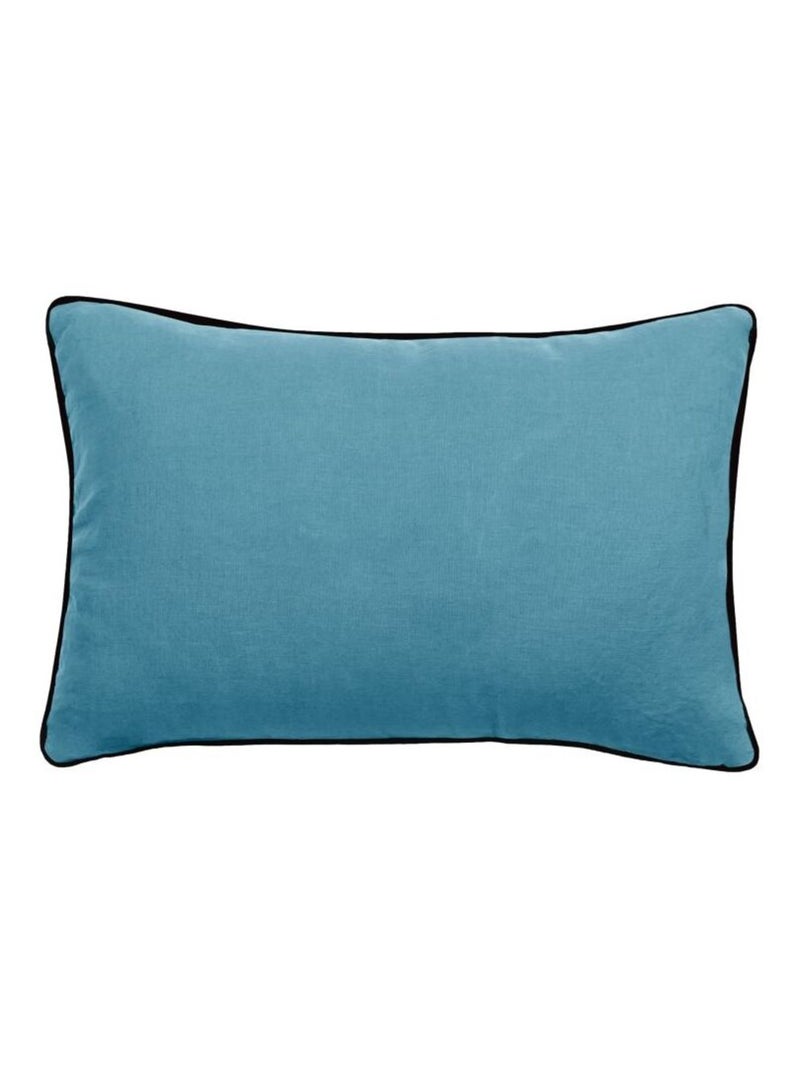 Coussin - Vent du Sud - Lin Bleu topaze - Kiabi