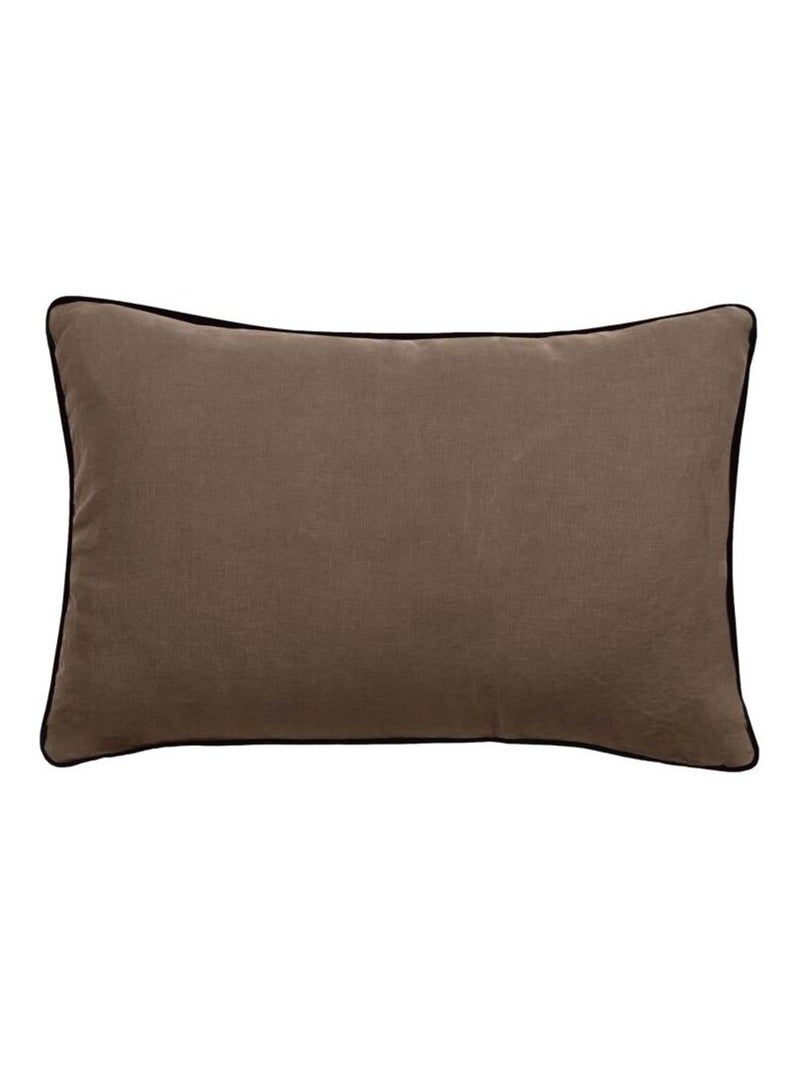 Coussin - Vent du Sud - Lin Marron tabac - Kiabi