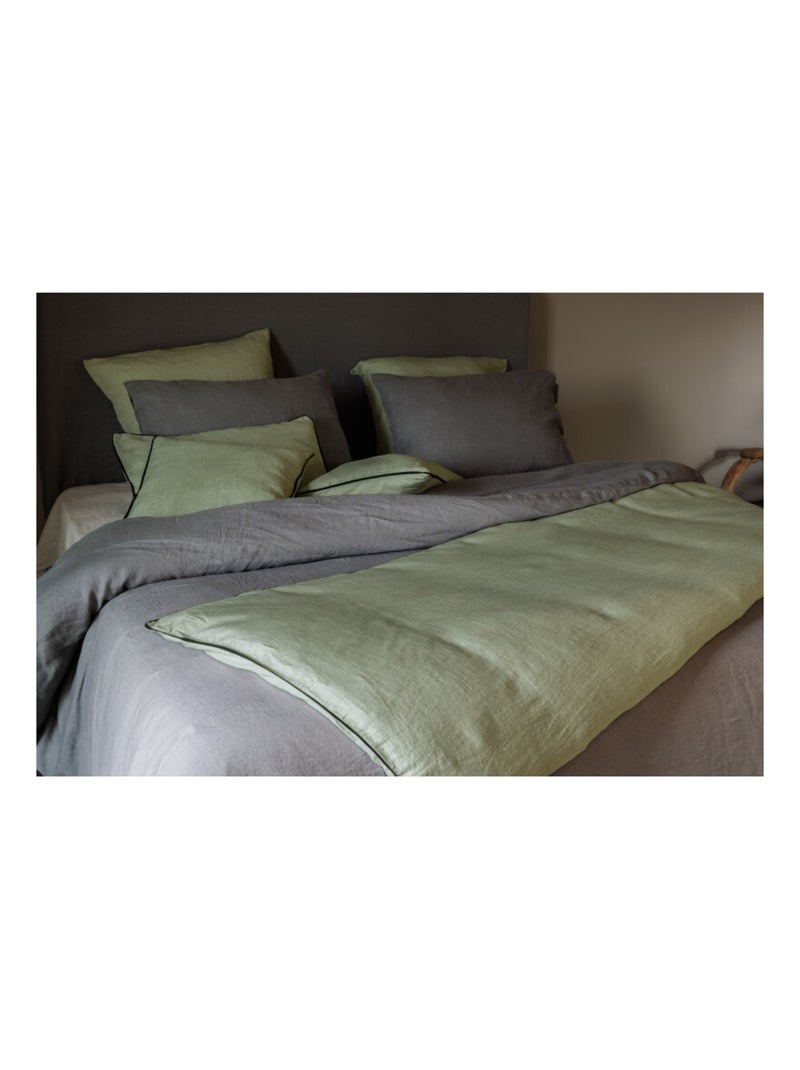 Coussin - Vent du Sud - Lin Marron tabac - Kiabi