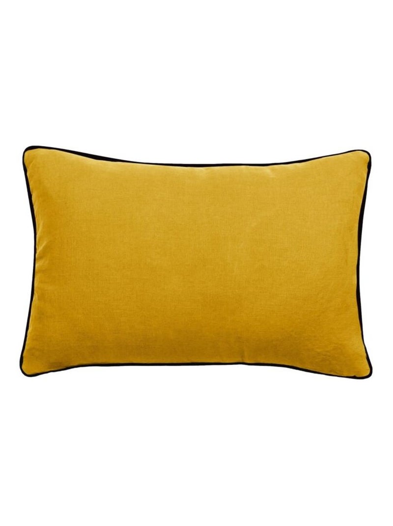 Coussin - Vent du Sud - Lin Orange clémentine - Kiabi