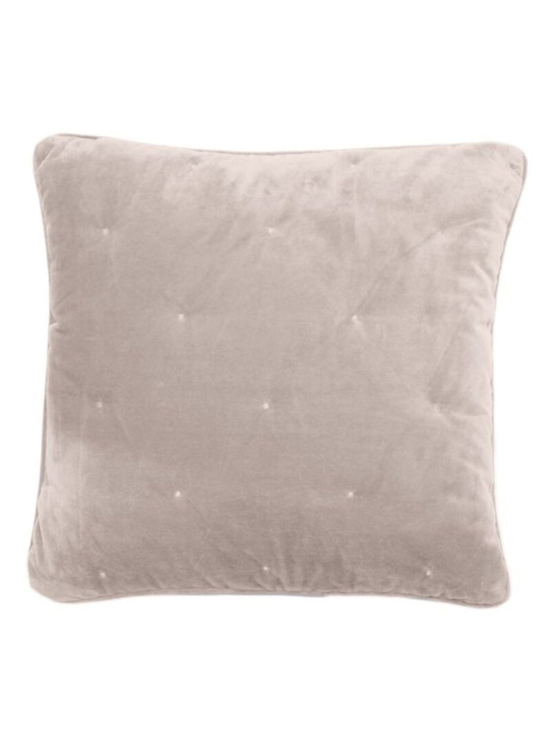 Coussin - Vent du Sud - Velours Beige coquille - Kiabi