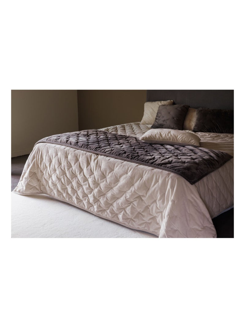 Coussin - Vent du Sud - Velours Camel - Kiabi