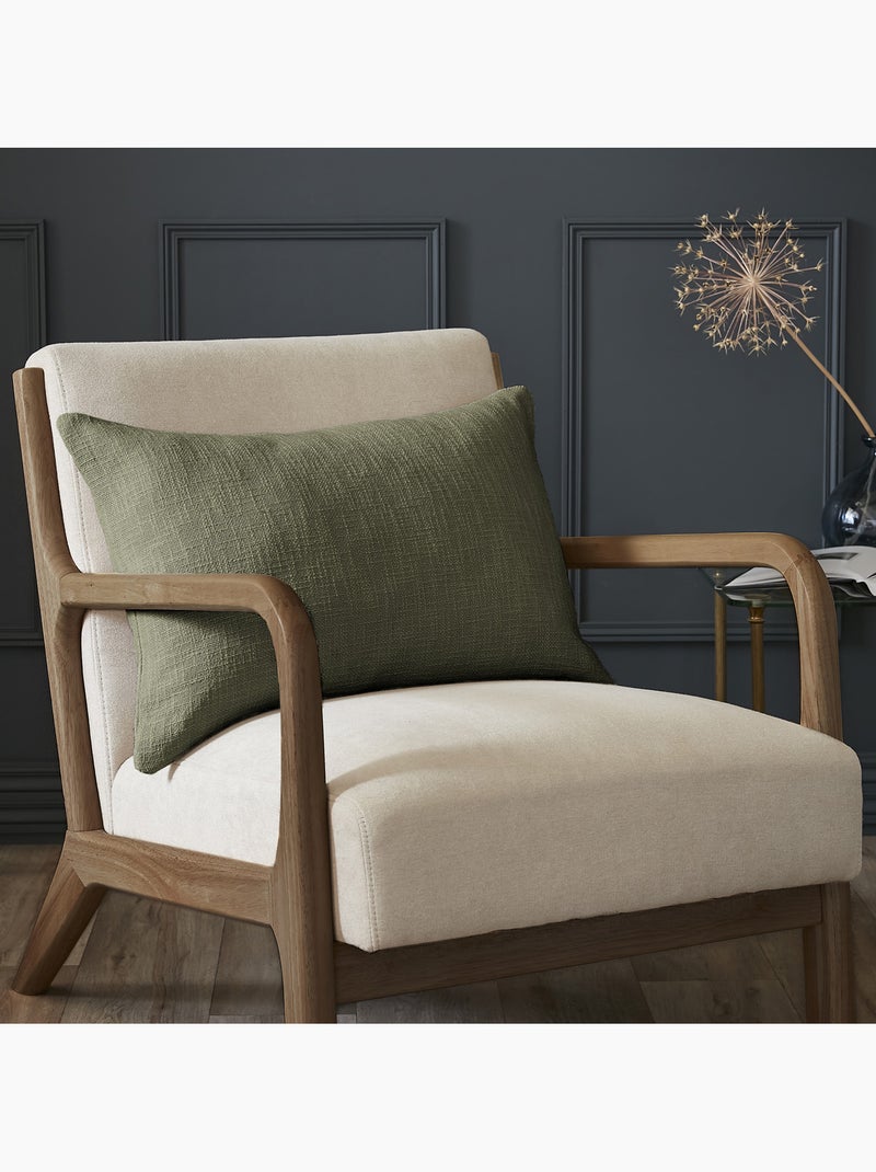 Coussin 100% Coton Kaki - Kiabi