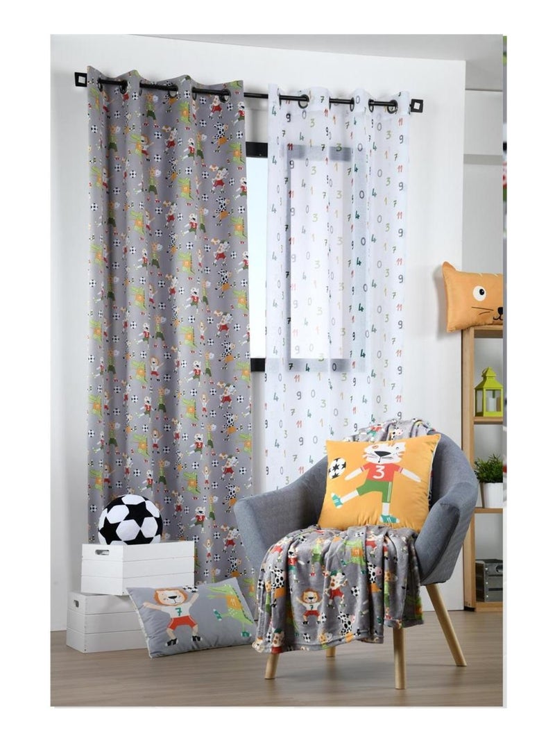 Coussin 25 cm ballon de foot Noir - Kiabi