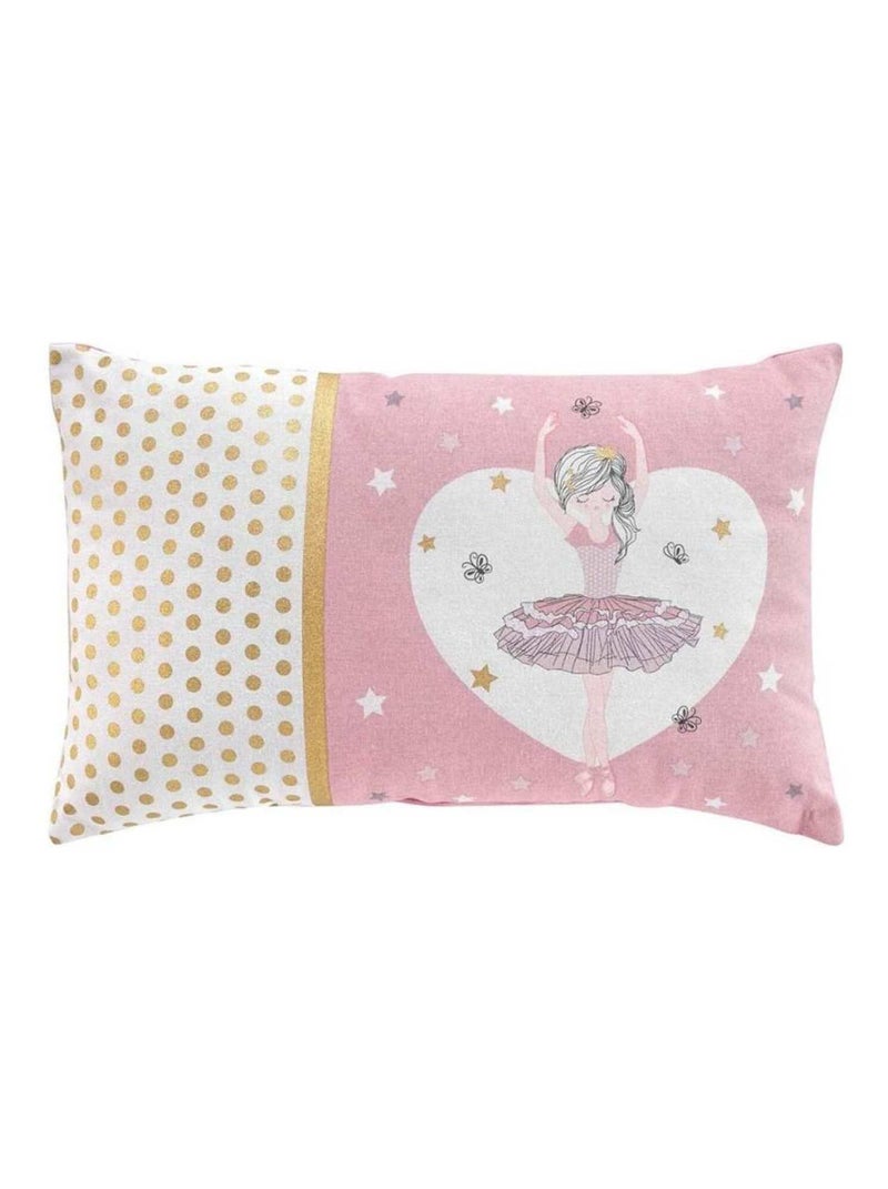 Coussin 30x50 cm métallisé Petite étoile coton Rose - Kiabi