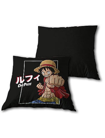 Coussin 35x35 cm one piece luffy en position t'attaque