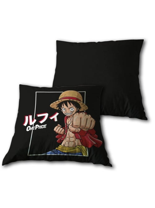 Coussin 35x35 cm  One Piece Luffy en position t'attaque - Kiabi