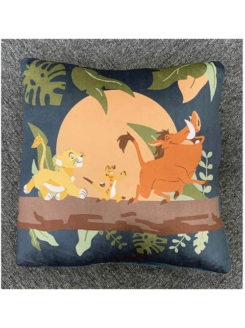 Coussin 35x35 Le Roi Lion Simba, Timon et Pumbaa - Kiabi