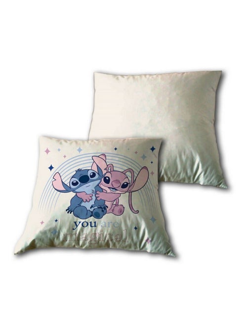 Coussin 35x35 Lilo & Stitch rose - Kiabi