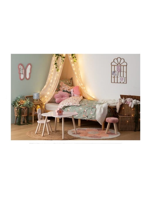 Coussin 38 x 38 cm Fleur rose - Kiabi