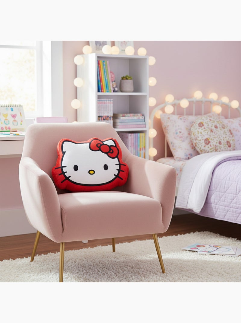 Coussin 3D Hello Kitty nœud - 100% Polyester Rouge - Kiabi