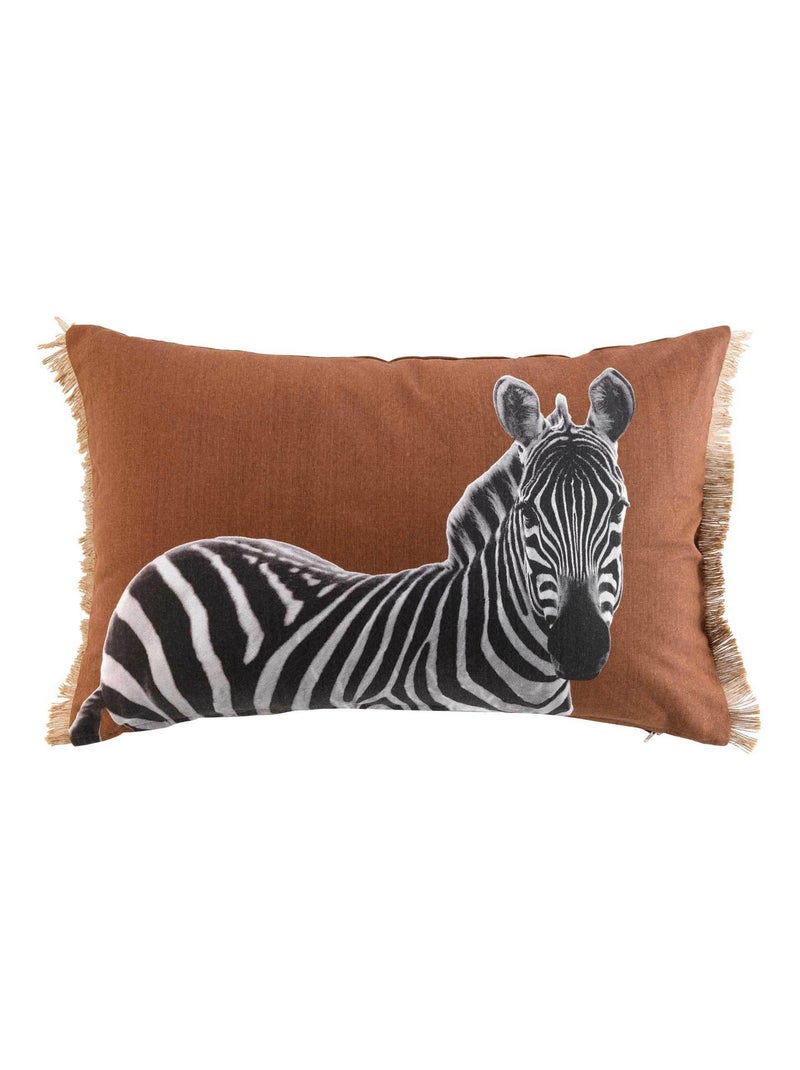 Coussin 40 x 60 cm zebre Marron - Kiabi