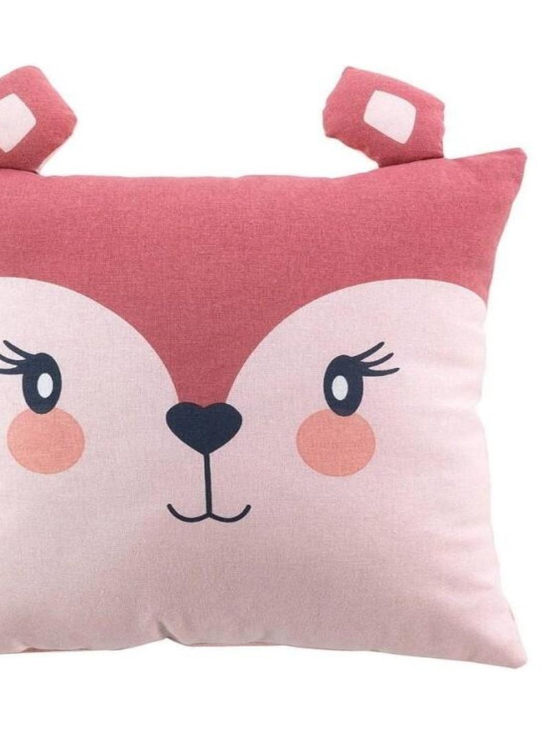 Coussin 40x40 cm Bambi coton Rose - Kiabi