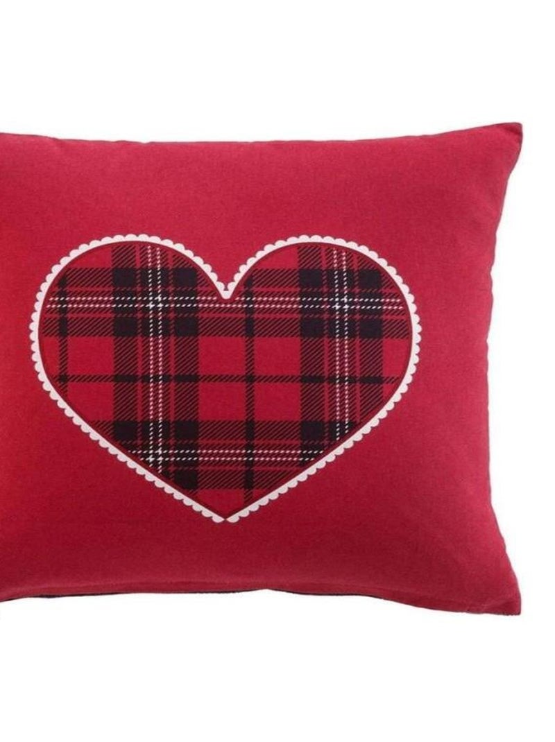Coussin 40x40 cm chambray Suzon rouge Rouge - Kiabi