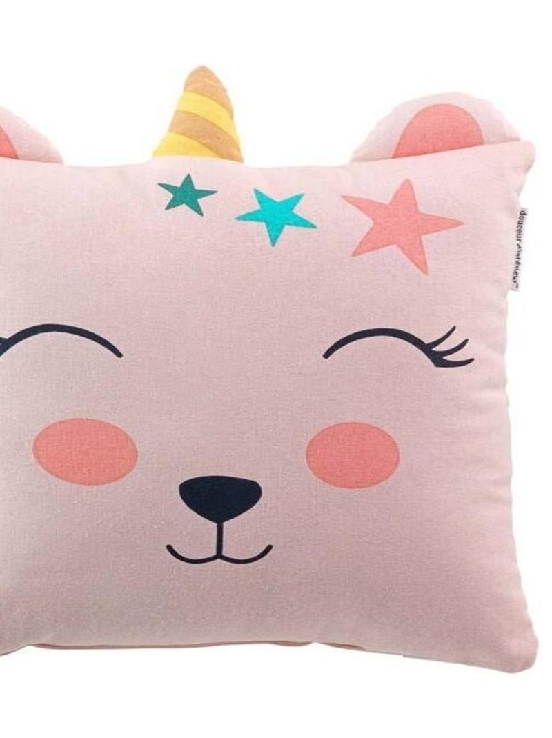 Coussin 40x40 cm Etoiline coton Rose - Kiabi