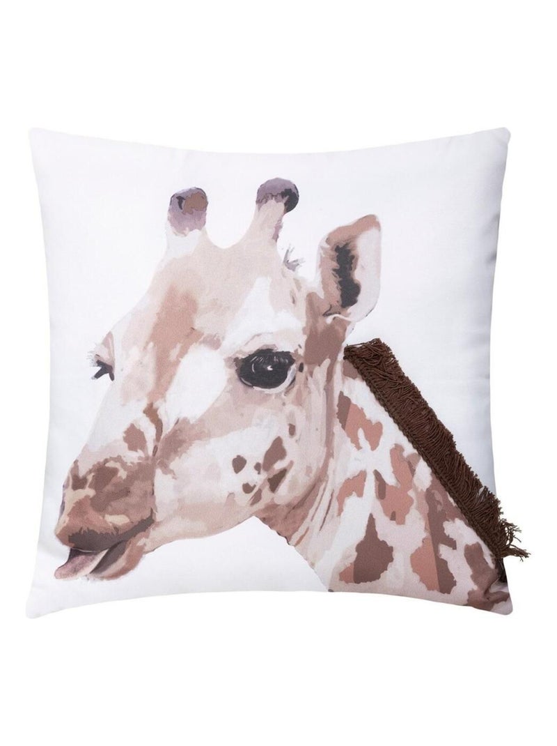 Coussin 40x40 cm Girafe Blanc - Kiabi