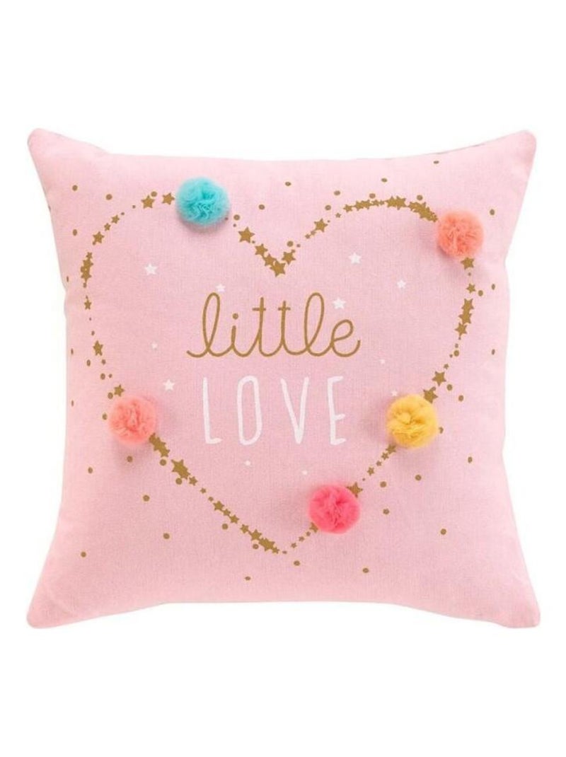 Coussin 40x40 cm métallisé Lovely coton Rose - Kiabi