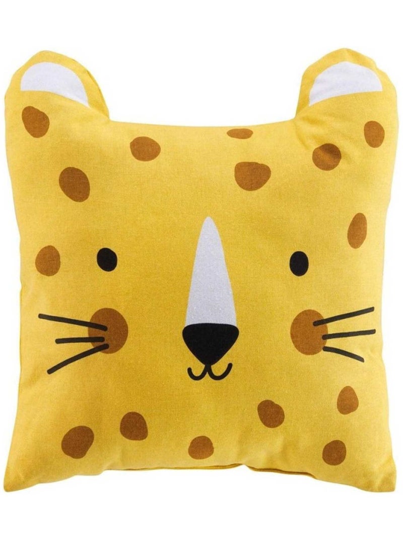 Coussin 40x40 cm Timmy coton Jaune - Kiabi
